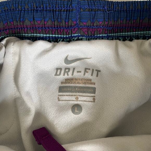 Nike Girls' Dri-FIT Running Shorts – Size Large, Purple & Blue Athletic - Picture 3 of 8
